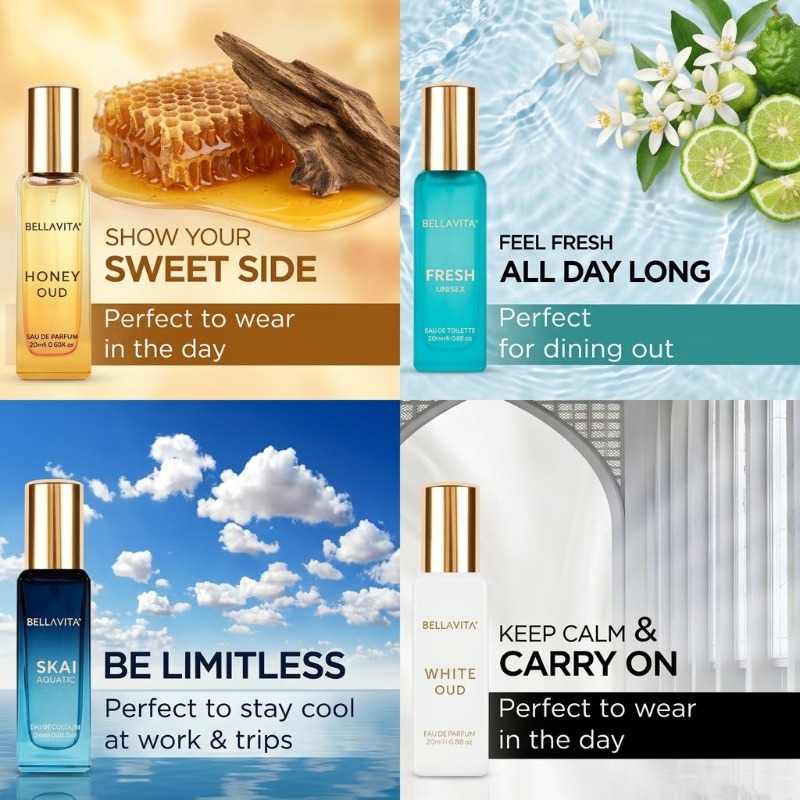 20MLx4 Unisex Mini Perfume Set - The Collection Perfume Fragrance review and price